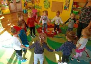 Dzieci tanczą w kole
