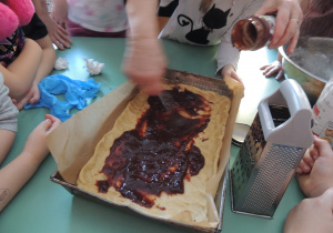 Ciasto już w formie.